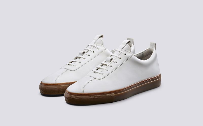 Grenson Sneaker 1 Mens Sneakers - White Gum Sole GT7052